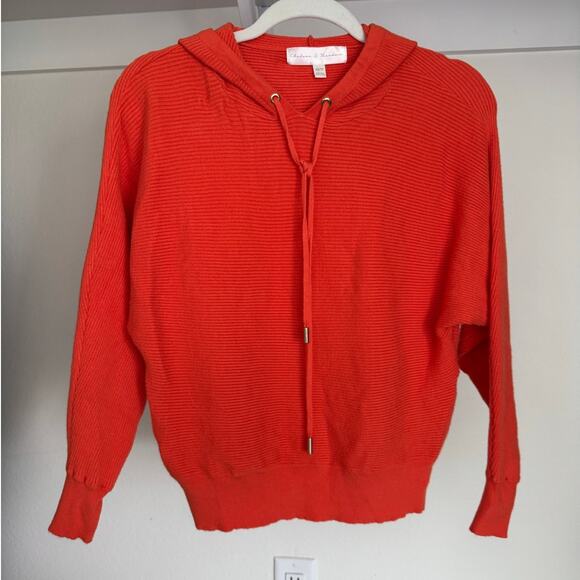 Chelsea & Theodore DOlman Sleeve Sweater Orange Size XS Hoodie - Picture 2 of 7